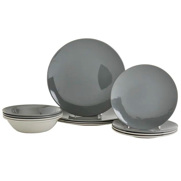 Tabletops Gallery Tabletops Gallery Peacock 12 Piece Melamine Dinnerware Set