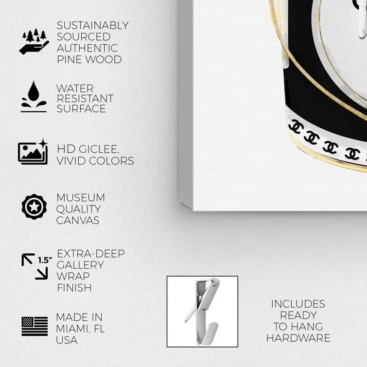 Oliver Gal Prints " Fashion Paint Noir Can "