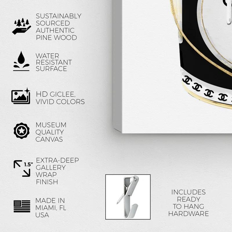 Oliver Gal Prints " Fashion Paint Noir Can "