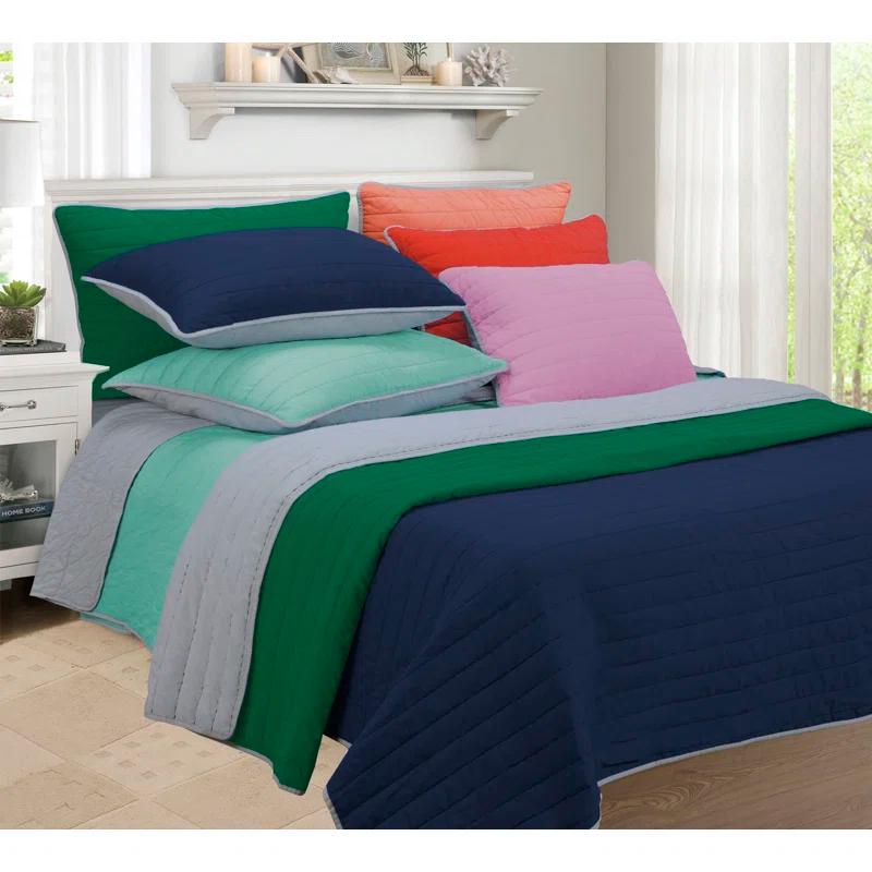 Superior Brandon Standard Cotton Traditional Reversible Quilt Set