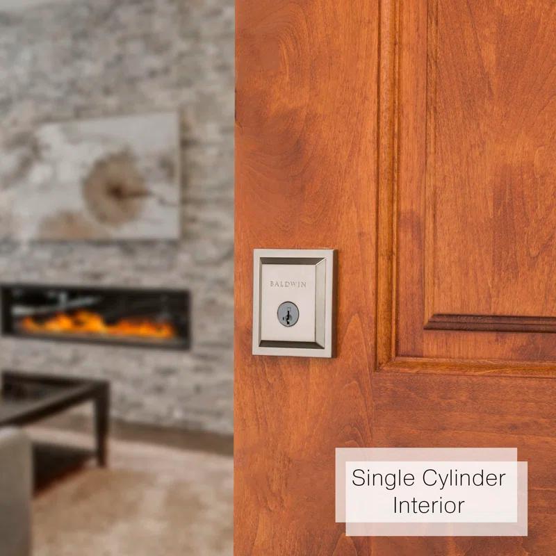 Baldwin 380SLB15SMTCPRCAL Torrey Pines 380 Rectangular Low Profile Single Cylinder Deadbolt with SmartKey