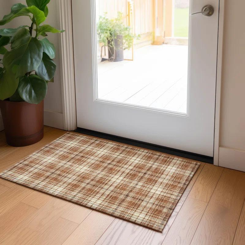 Machine Washable Indoor/Outdoor Chayden ACN993 Paprika 1'8" x 2'6" Rug