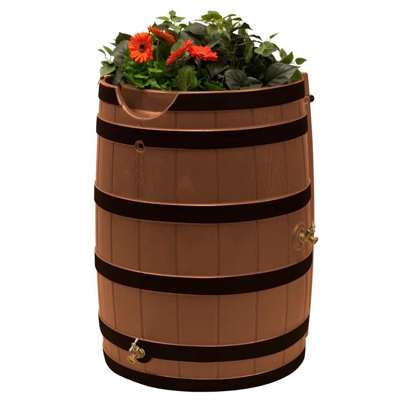 Good Ideas Good Ideas 65 Gallons Resin Drainable Dual Overflow Rain Barrel