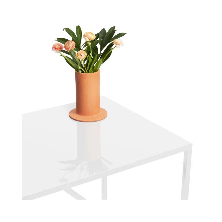 Strut Walnut Metal Base Dining Table