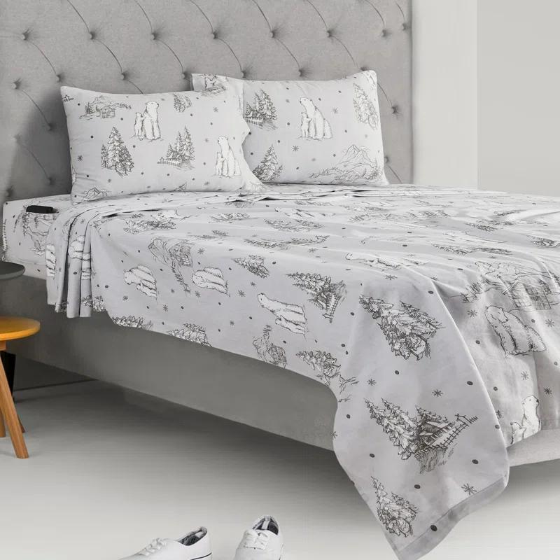 Enviohome Colyt 100% Cotton Flannel Sheet Set