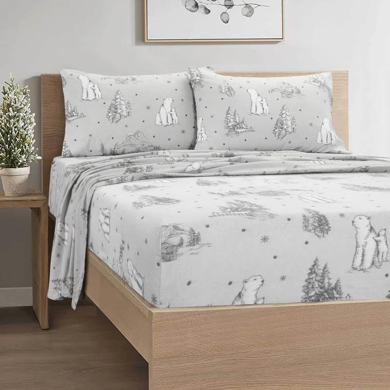 Enviohome Colyt 100% Cotton Flannel Sheet Set