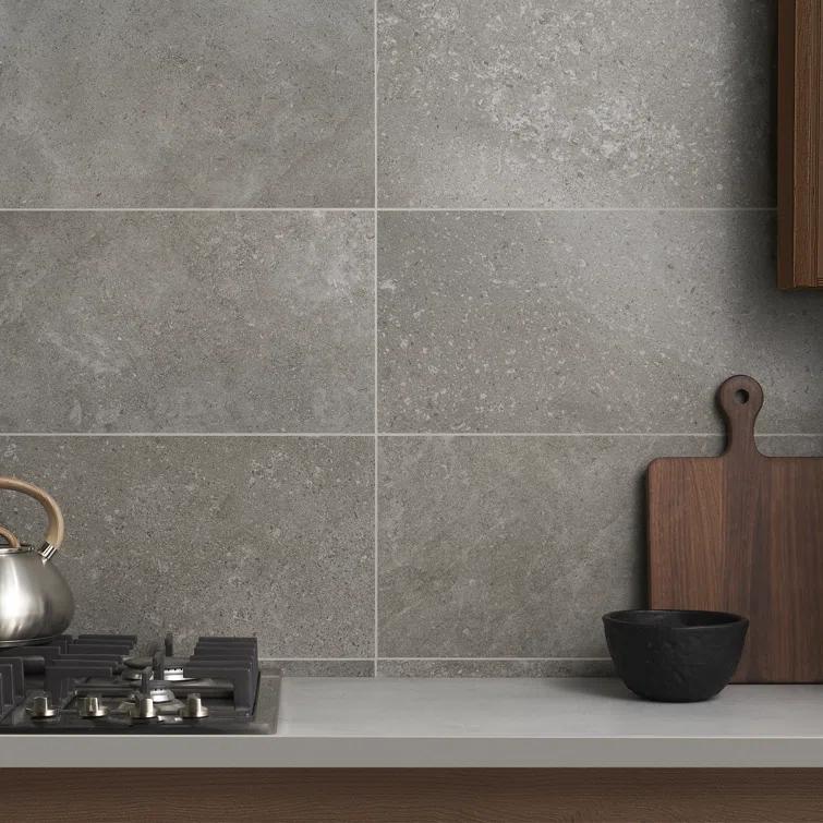 Bond Tile Grava 11.81 in. x 23.62 in. Matte Stone Look Porcelain Floor and Wall Tile (9.68 Sq. Ft. / Case)