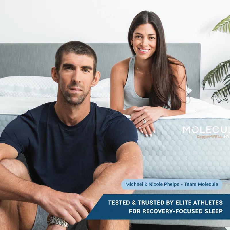 MOLECULE MOLECULE CopperWELL 13" Hybrid Cooling Gel Memory Foam and Encased Coil Medium Firm Mattress