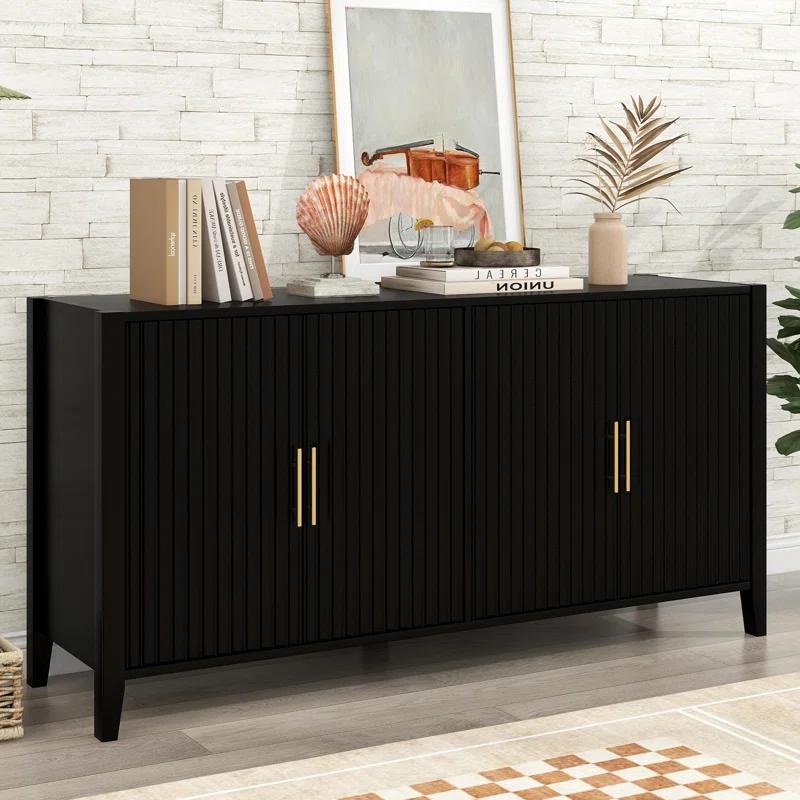 Condola Modern 63.1" Sideboard, Storage Credenza, Buffet Cabinet, Dining Cabinet with Metal Handles