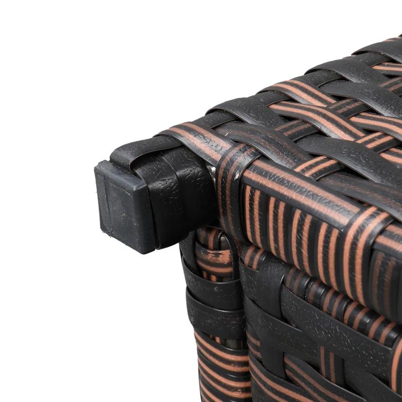 Winado Wicker Manual Lift Outdoor Trash/Recycling Bins - 26.7 Gallons