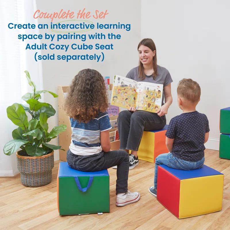 ECR4Kids ECR4Kids SoftZone Children's Cozy Cubes, Flexible Seating, 4-Pack
