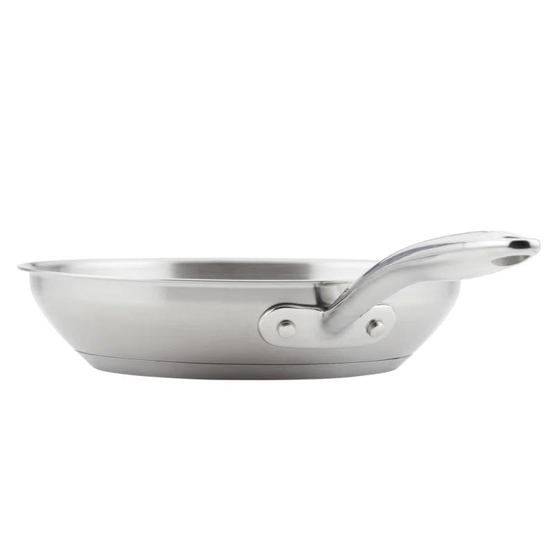 Rachael Ray Rachael Ray Professional Stainless Steel Induction Frying Pan / Skillet, 10 Inch, Silver