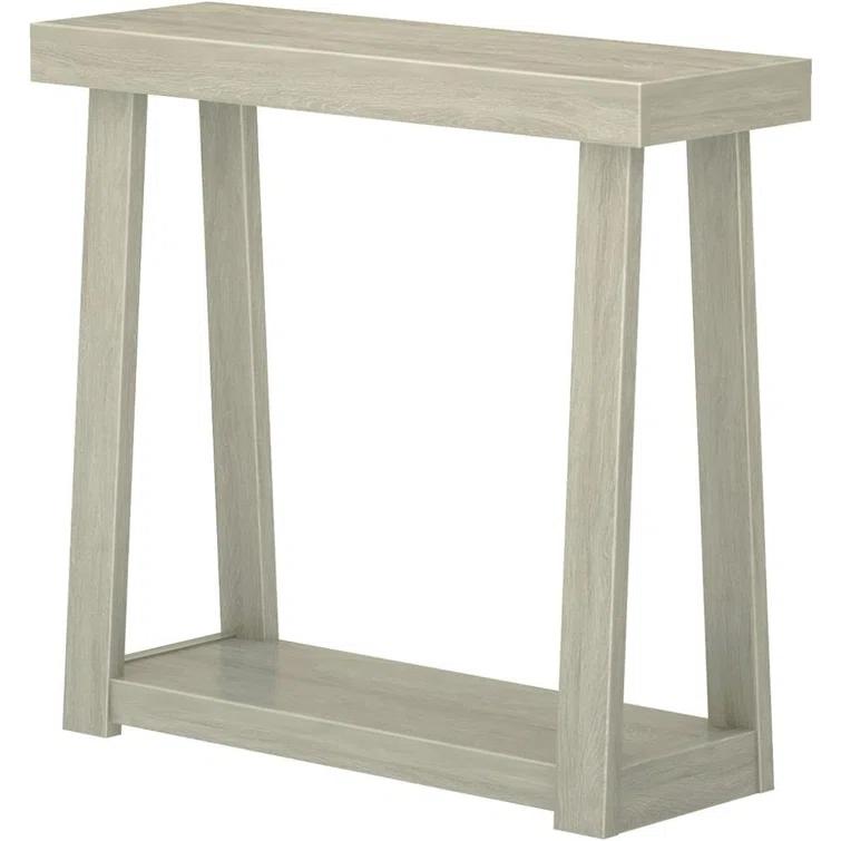 17 Stories Solid Pine Wood Console Table With Storage Shelf, 36-Inch Narrow Entryway Hallway Sofa Table
