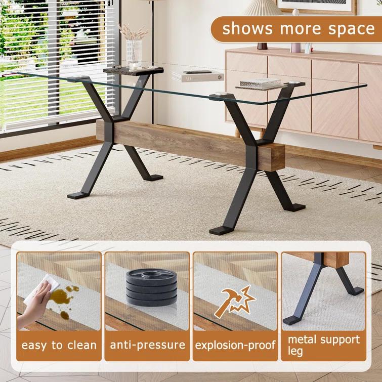 Ivy Bronx 7-Piece Glass Top Dining Table Sets | Wayfair