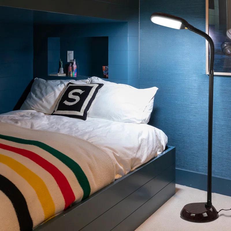 Brightech Litespan 53 in. Industrial Dimmable LED Floor Lamp with Height Adjustable Gooseneck Head