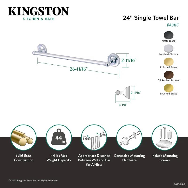 Kingston Brass Classic 24-Inch Towel Bar