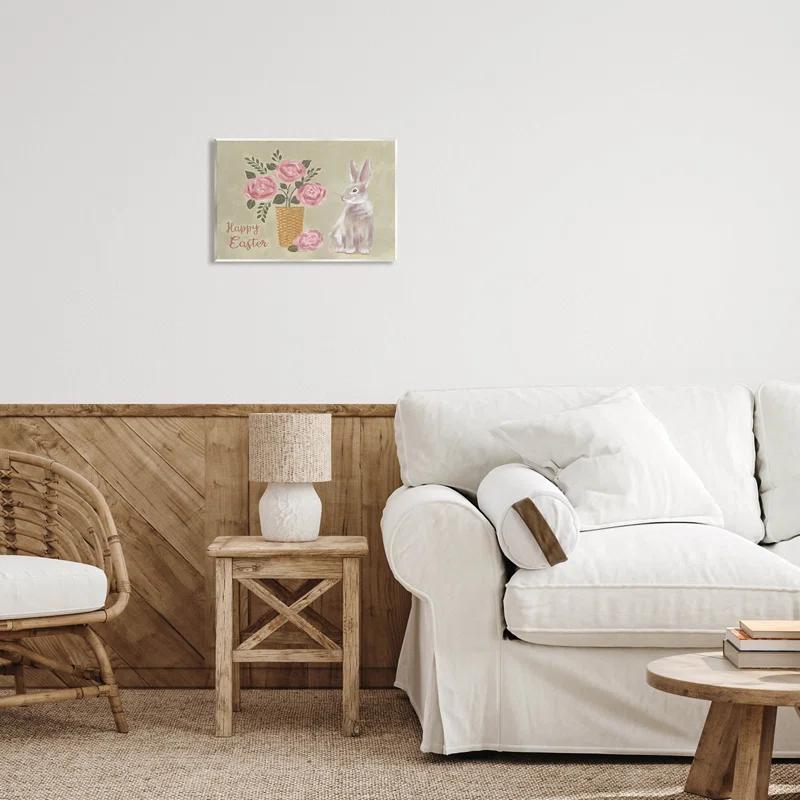 Stupell Industries " Happy Easter Bunny Rose Bouquet " by Pam Britton