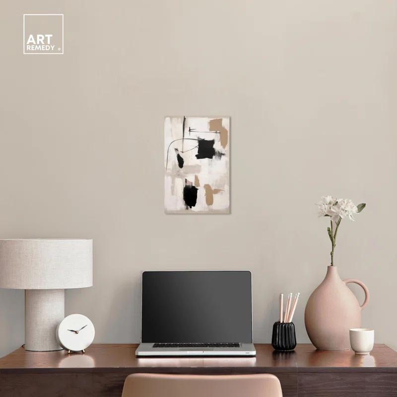 Art Remedy Strings in Abstraction Canvas Muted Abstract Wall Art by Art Remedy