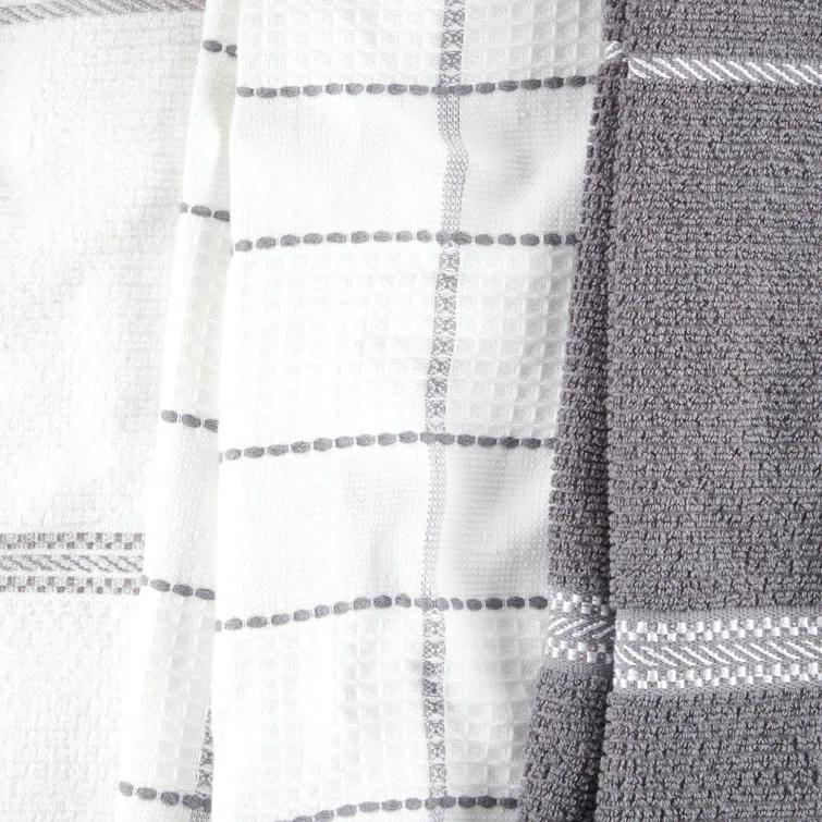 Martha Stewart Martha Stewart Modern Waffle Kitchen Towel Set 6-Pack, Linen, 16"x28" (Set of 6)