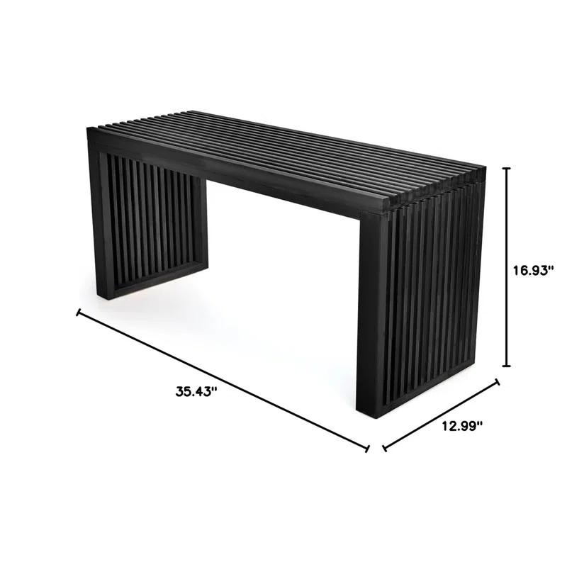 Latitude Run® Seamas Bamboo Bench, Farmhouse Dining Bench Entryway Bench for Living Room, Hallway, Bedroom, Bathroom