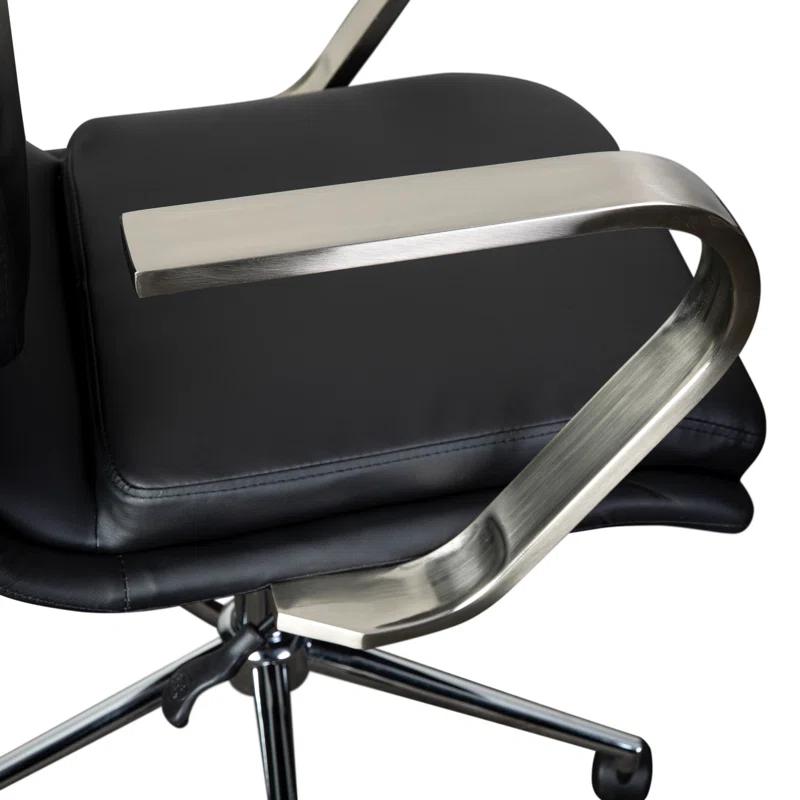 Flash Furniture Mid-Back Designer Upholstered Swivel Executive Office Chair with Armrests