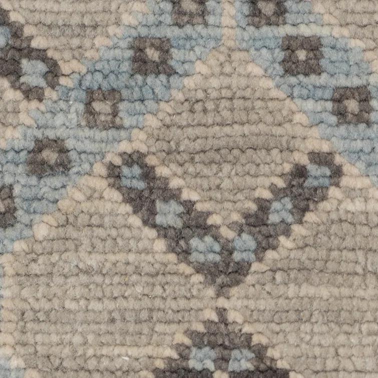 AMER Rugs Blu Drayer Oriental Hand-Knotted Wool Silver Area Rug
