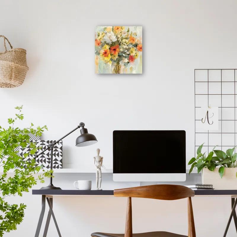 Red Barrel Studio® Mason Jar Flowers by Studio Arts Canvas Art Print