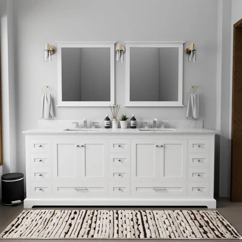 Lexora Dukes 84" Double Bathroom Vanity Base Only