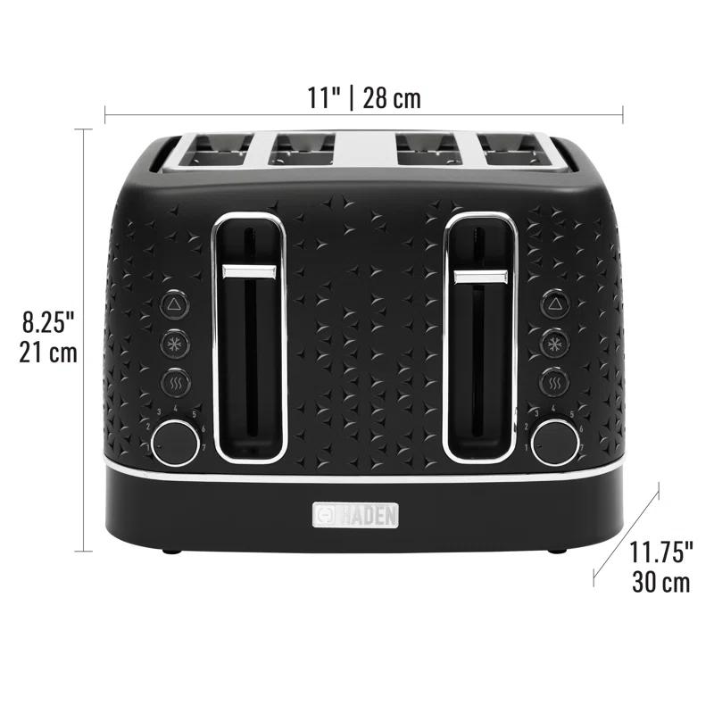 HADEN Starbeck Black 4-Slice Toaster