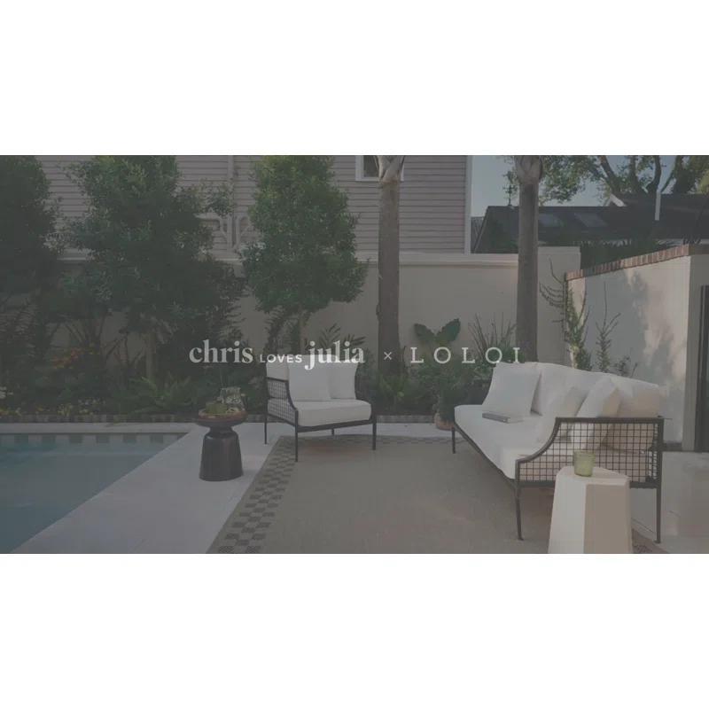 Chris Loves Julia x Loloi Chris Loves Julia x Loloi Providence Dove / Charcoal Indoor/Outdoor Area Rug