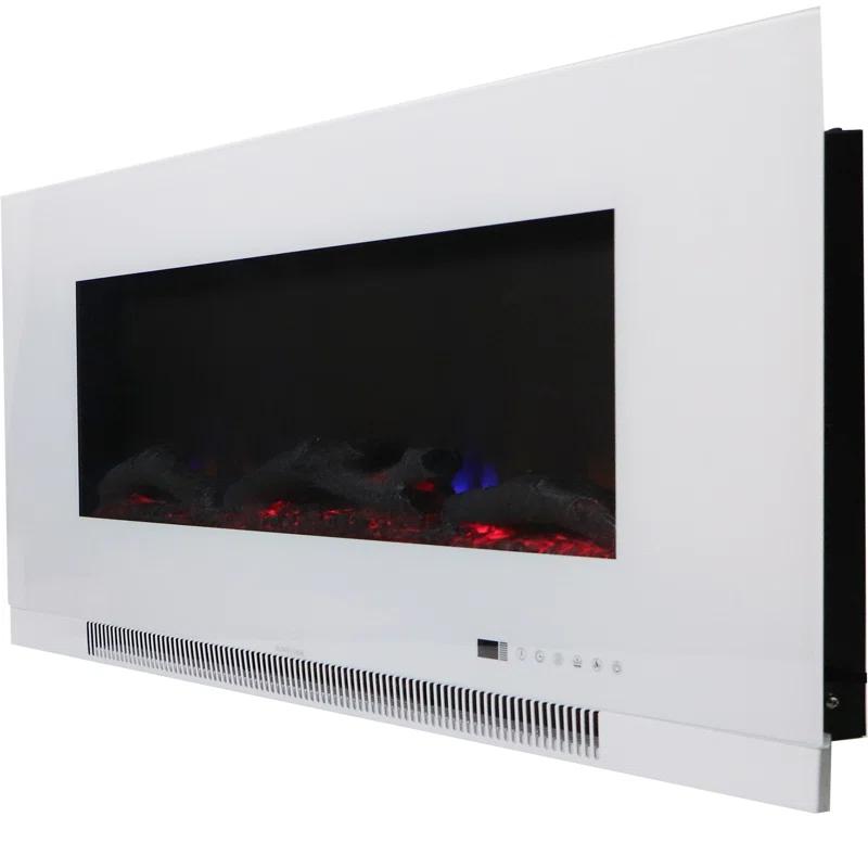 Cambridge Cambridge Wall Mount Electric Fireplace Heater with Remote Control for Indoor Use in Living Room, Bedroom, Home Office