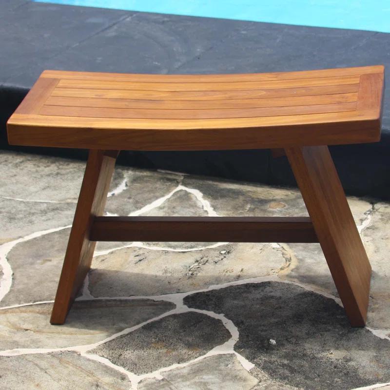 Aqua Teak Asia 29.5'' W Teak Shower Bench