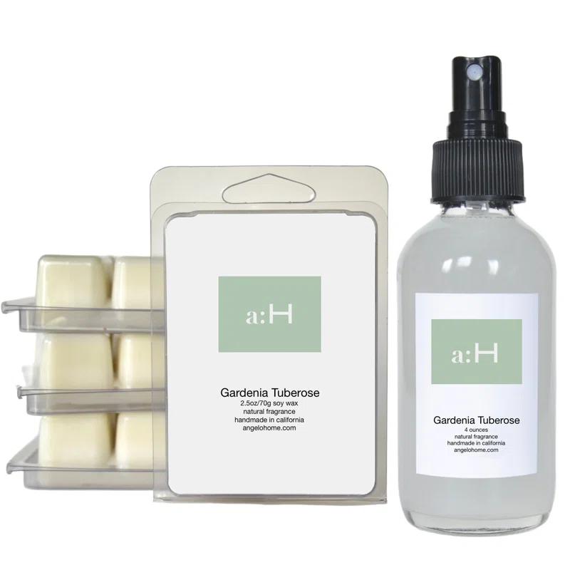 ANGELOHOME A:H Gardenia Tuberose Scented Flameless Wax Melts With Room Spray Candle
