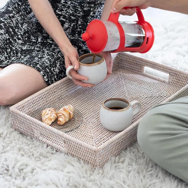 Ovente FPT34R OVENTE French Press Coffee Maker, Heat Resistant Borosilicate Glass with 4 Filter Stainless-Steel System, BPA-Free Portable Pitcher Perfect for Hot & Cold Brew