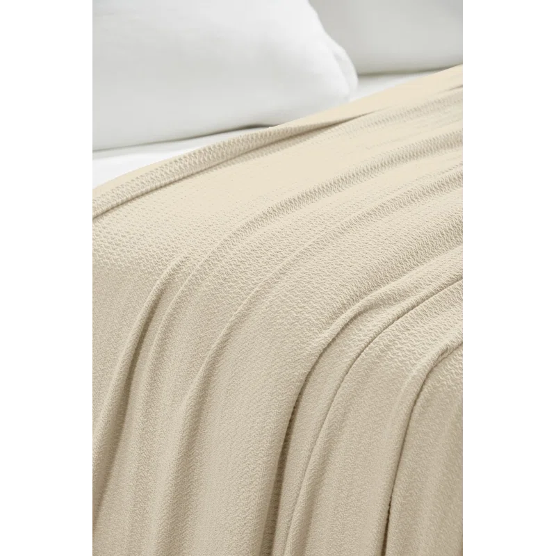 Superior Waffle Weave Honeycomb Knit Soft Textured All-Season Cotton Blanket