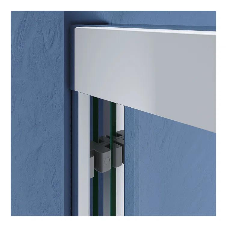 VODYXSEP Sliding Shower Glass Door 56-60 In. W X 72 In. H, Adjustable Semi Frameless Shower Door, Certified Thick Clear Clear Tempered Glass, 304 Stainless Steel Handles Y4VO-W2269P144322