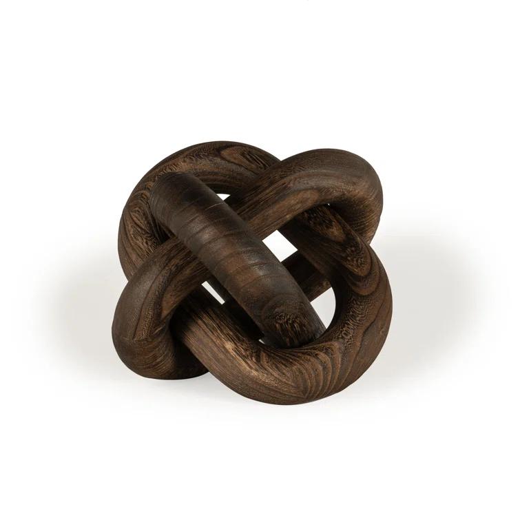 Natural Brown Small Paulownia Wood Knot Sculpture