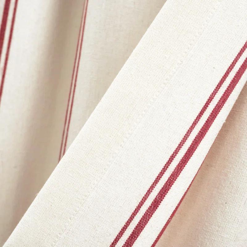 Lush Decor Farmhouse Stripe Striped Ruffled 52'' W Window Valance