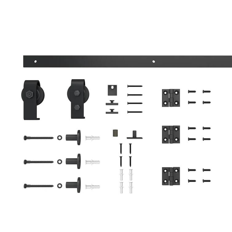 Calhome Modern Bi-Fold Barn Door with Sliding Hardware Kit