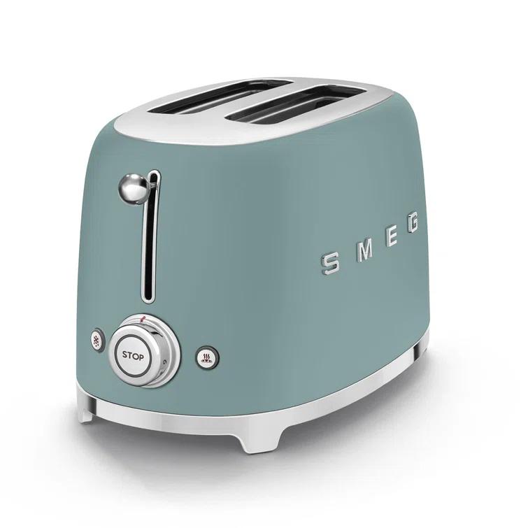 SMEG Matte Jade Green 2-Slice Retro Toaster