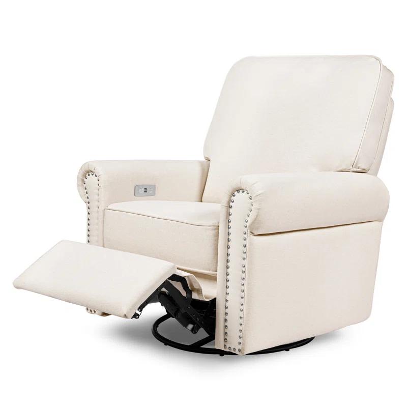 Linden Electronic Recliner and Swivel Glider in Eco-Performance Fabric with USB port