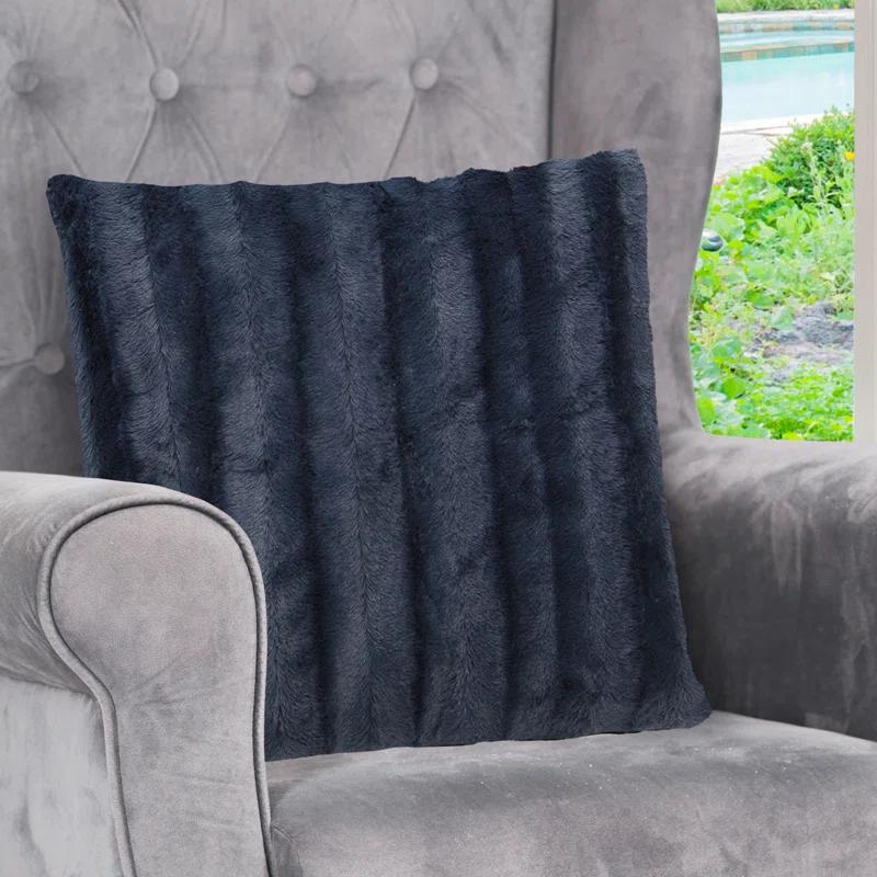 Cheer Collection Faux Fur Pillow Cover