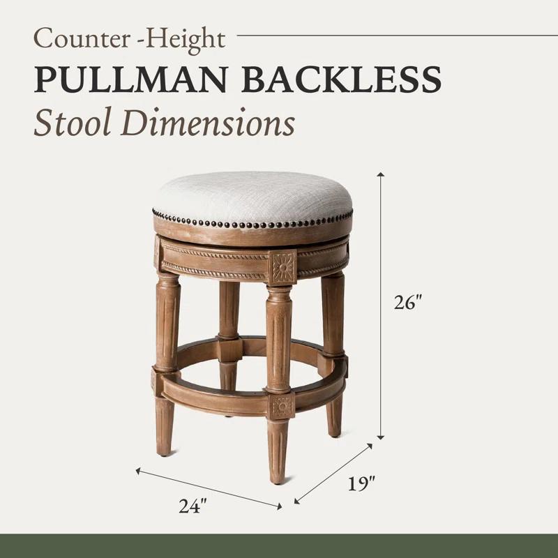Maven Lane Maven Lane Pullman Backless Stool with Fabric Upholstery