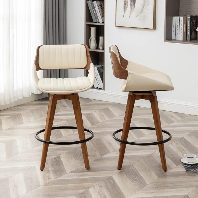 George Oliver Jobani Swivel Stool (Set of 2)