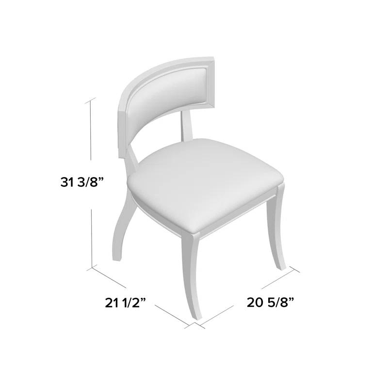 Madison Park Signature Marie Upholstered Split-Back Dining Chairs with Curved Wood Frame (Set of 2) (Set of 2)