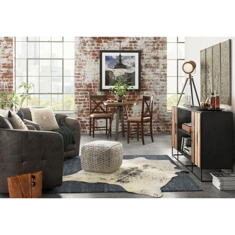 Union Rustic Jibria Upholstered Pouf