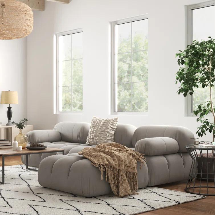 Sigma 4 - Piece Modular Upholstered Reversible L-Sectional