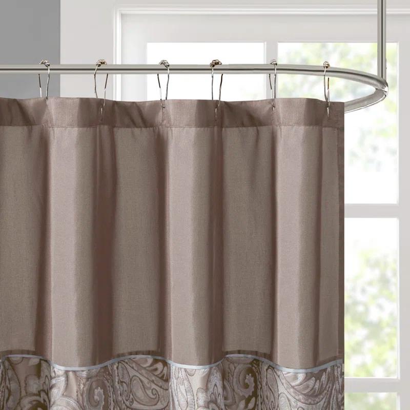 Madison Park Aubrey Paisley Jacquard Shower Curtain