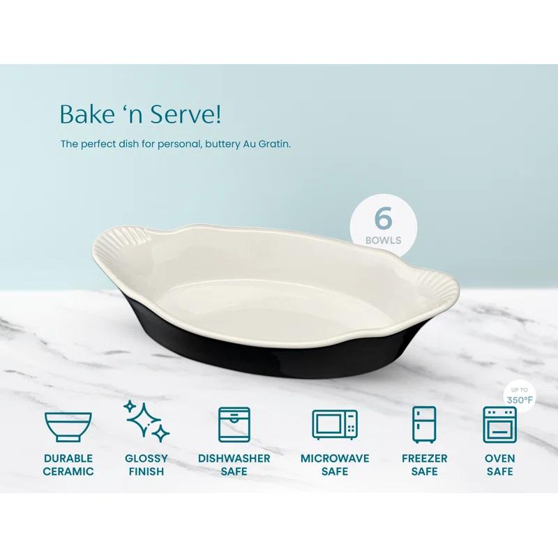 kook Kook 6 Piece Non-Stick Ceramic Bakeware Set (Set of 6)