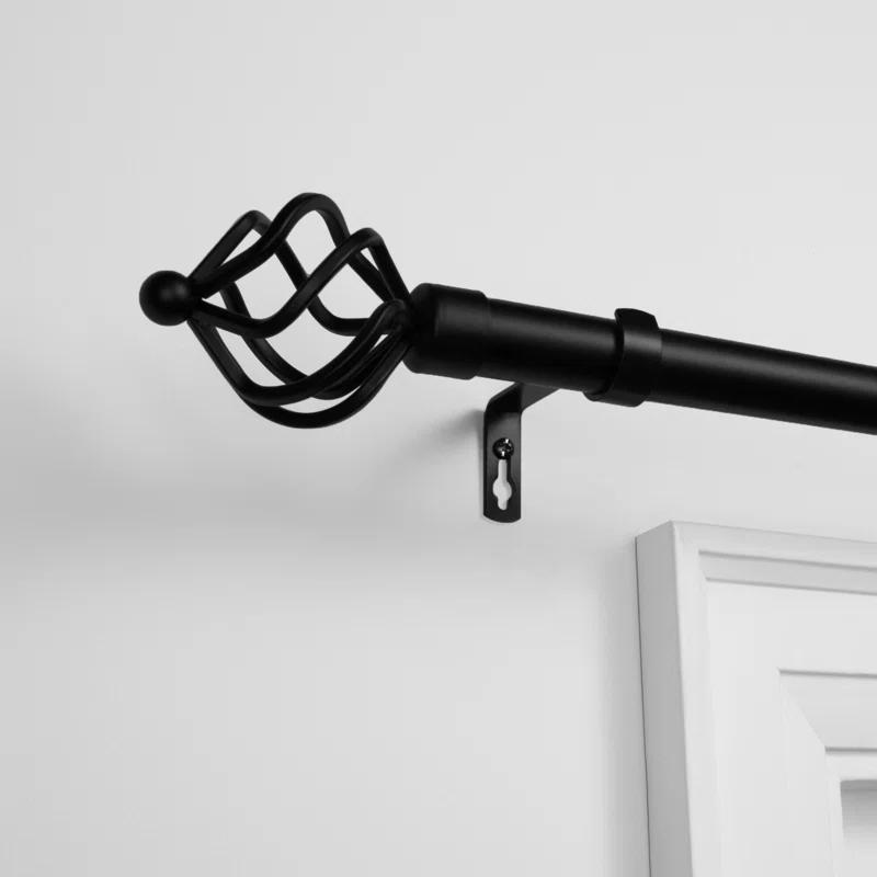 Exclusive Home Exclusive Home Torch Curtain Rod and Coordinating Finial Set, Adjustable